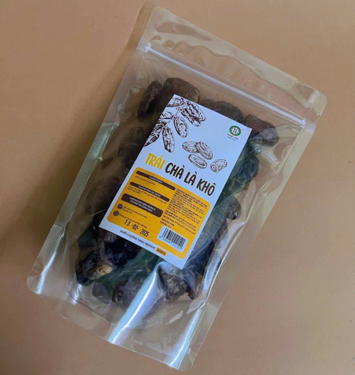Quả Chà Là Sấy Khô Không Đường Nhập Khẩu Thành Long Food Túi Zip 200/500gram