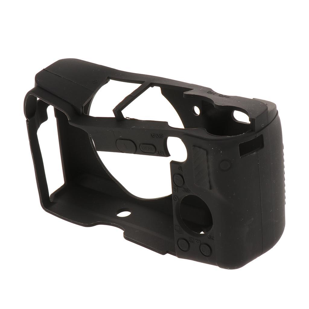 Silicone Camera Case Full Body Protective Cover for Sony A6300 Black