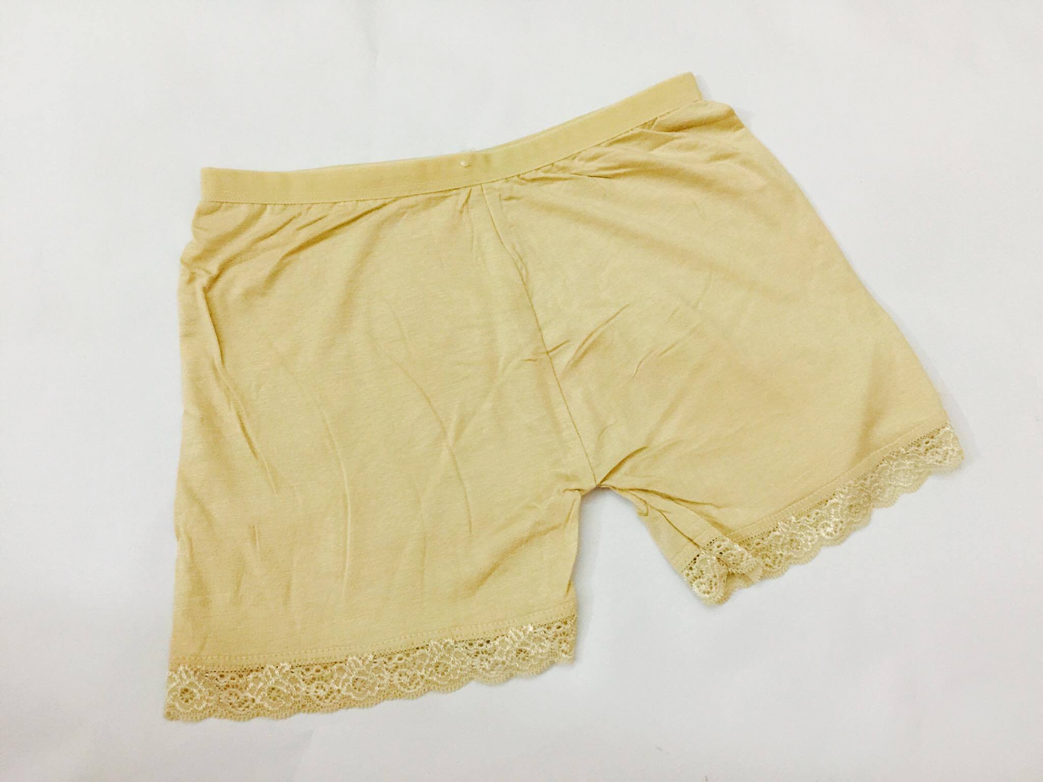 Combo 2 quần lót đùi mặc trong váy cotton viền ren QDVR08