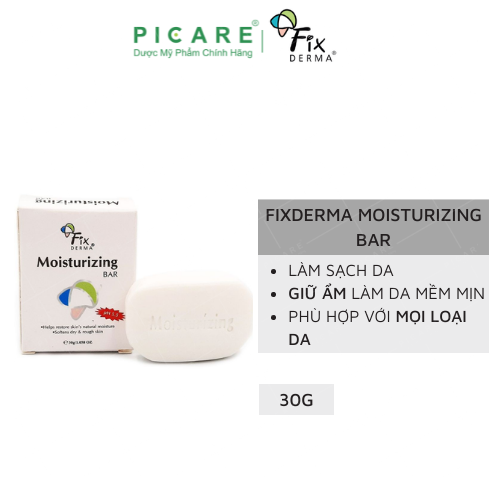 Xà Phòng Làm Sạch Cho Da Khô, Nhạy Cảm Fixderma Moisturizing Bar 30g