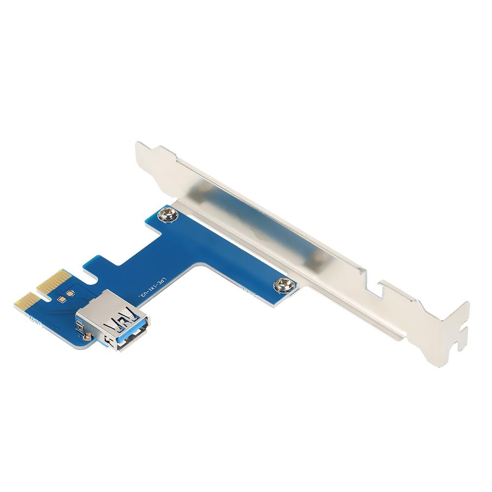 PCI-E Adapter Card PCI-E X1 to PCI-E X16 Expansion Card Converter Card with USB3.0 Cable Power Cable Plug and Play