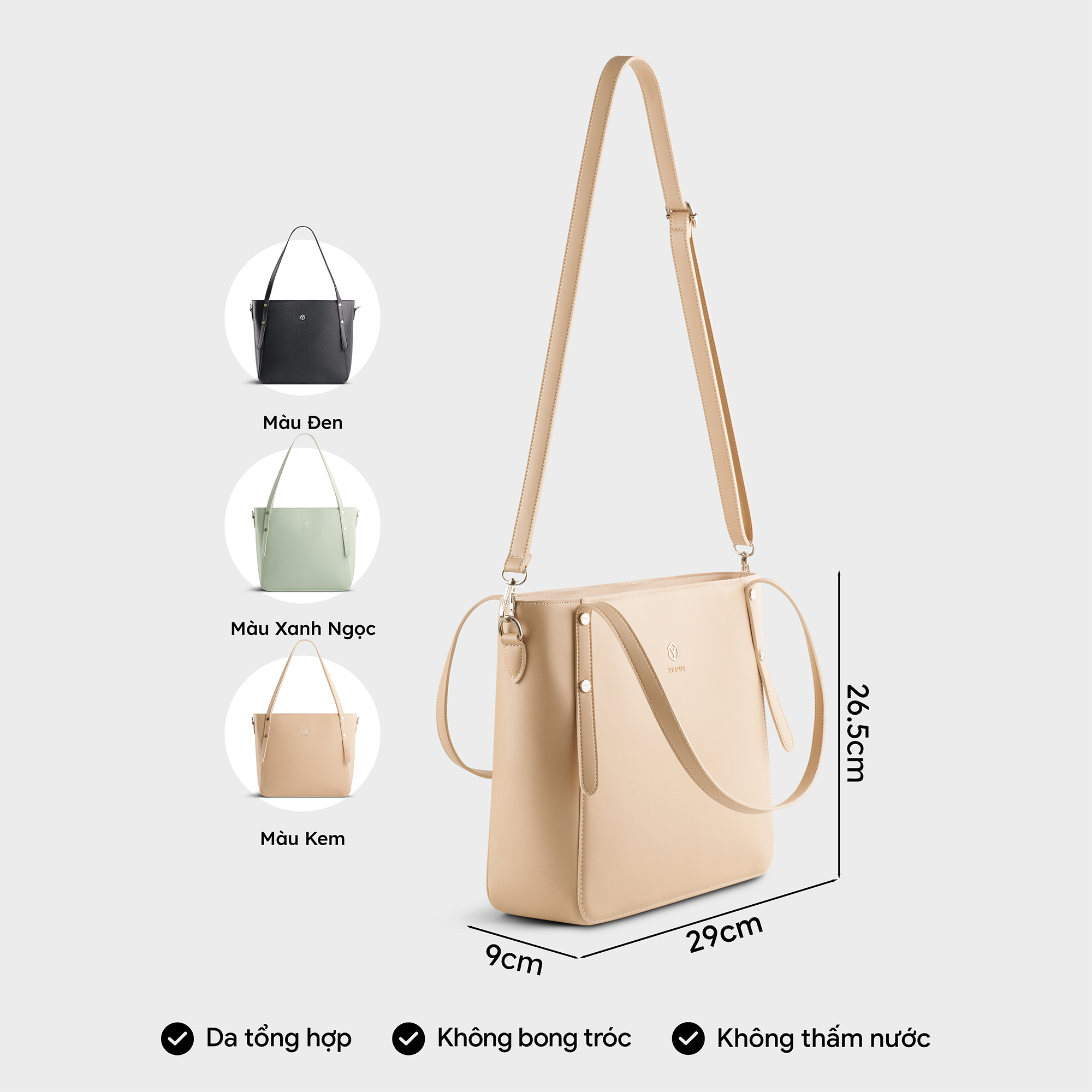 Túi Yuumy ( Thời trang nữ công sở dáng vuông - Túi xách da Seasand YTX56 )