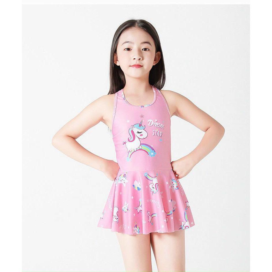 Đồ bơi bé gái rời pony hồng, size đại
