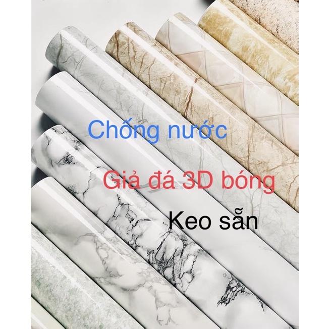 5M decal giả đá vân xám 3D keo sẵn khổ 60cm