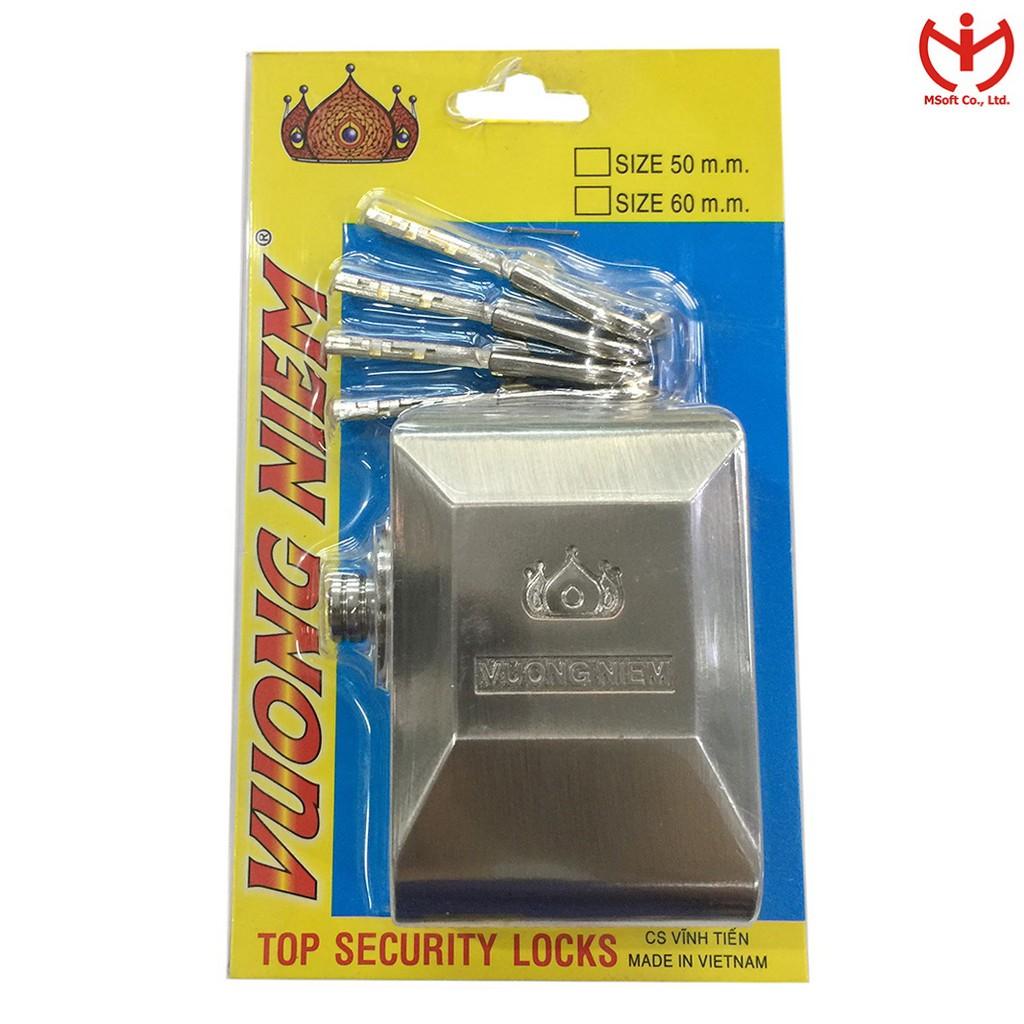 Ổ khóa chụp chống cắt Vương Niệm inox SUS 204 - MSOFT