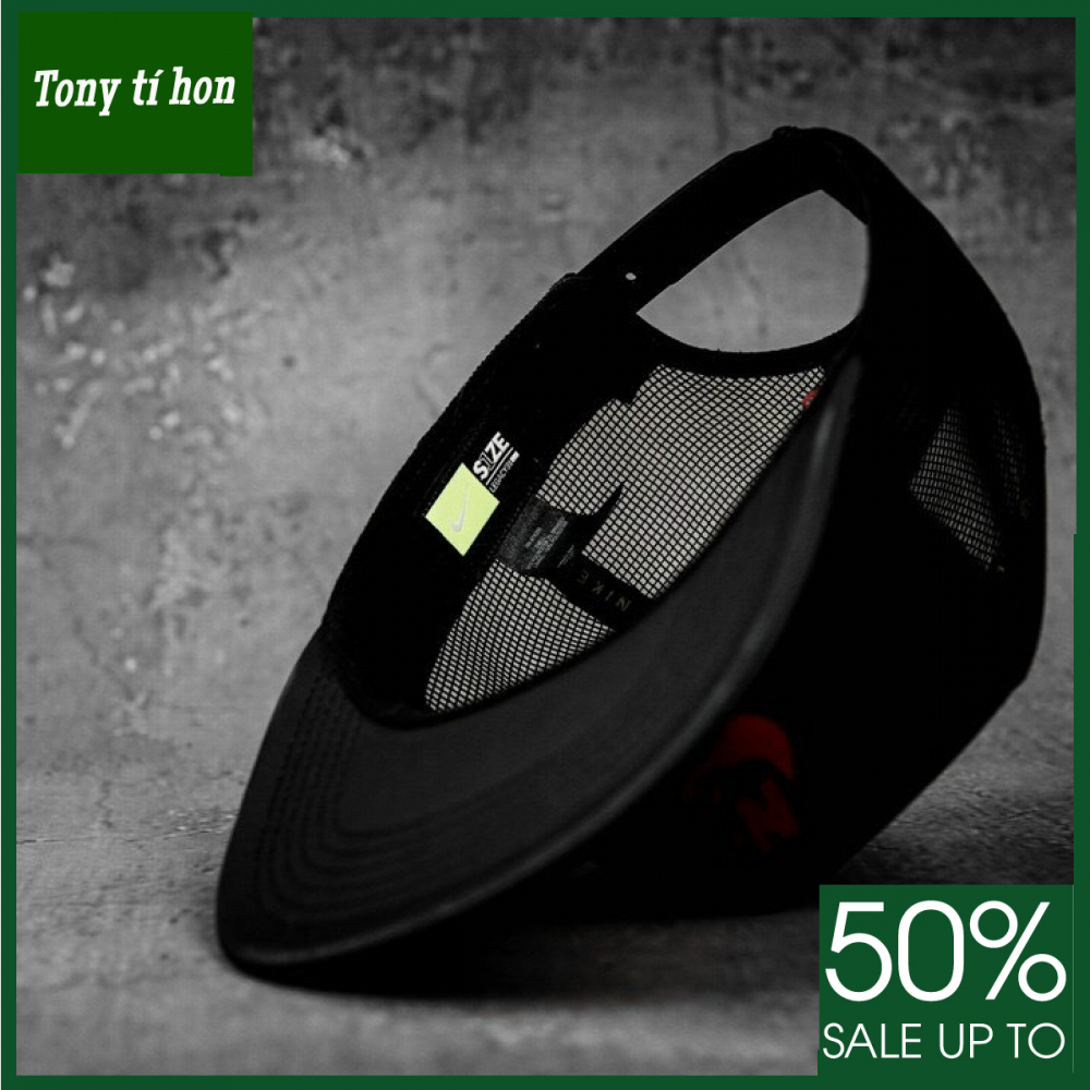 Tony tí hon -  Mũ/nón kết lưỡi trai Snapback Air phối lưới thời trang nam nữ cao cấp - đỏ đen