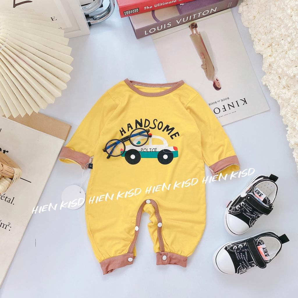 (Ms34)Bodysuit cho bé dài tay không tất chân(mặc nằm điều hòa) vải thun lạnh mỏng mát co giãn tốt cho bé trai và bé gái