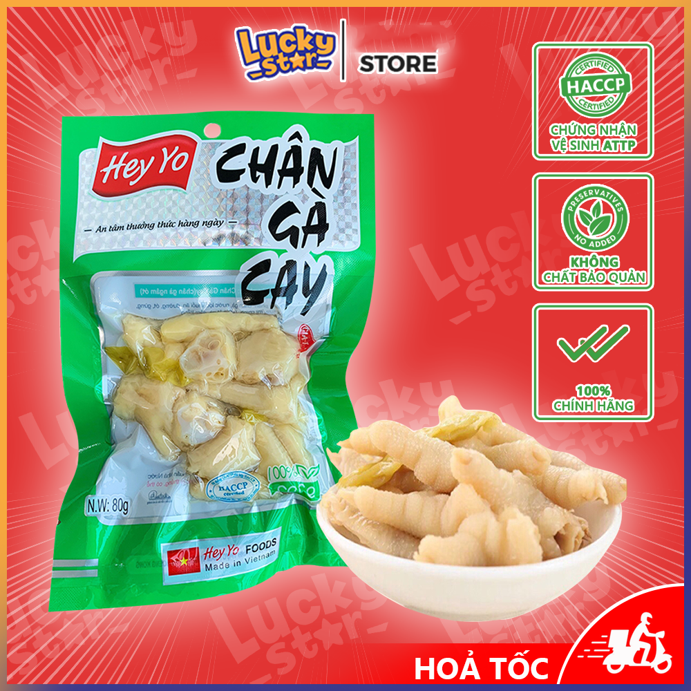 Chân gà cay sả ớt Việt Nam - đồ ăn vặt siêu ngon gói 80g, chân gà ...