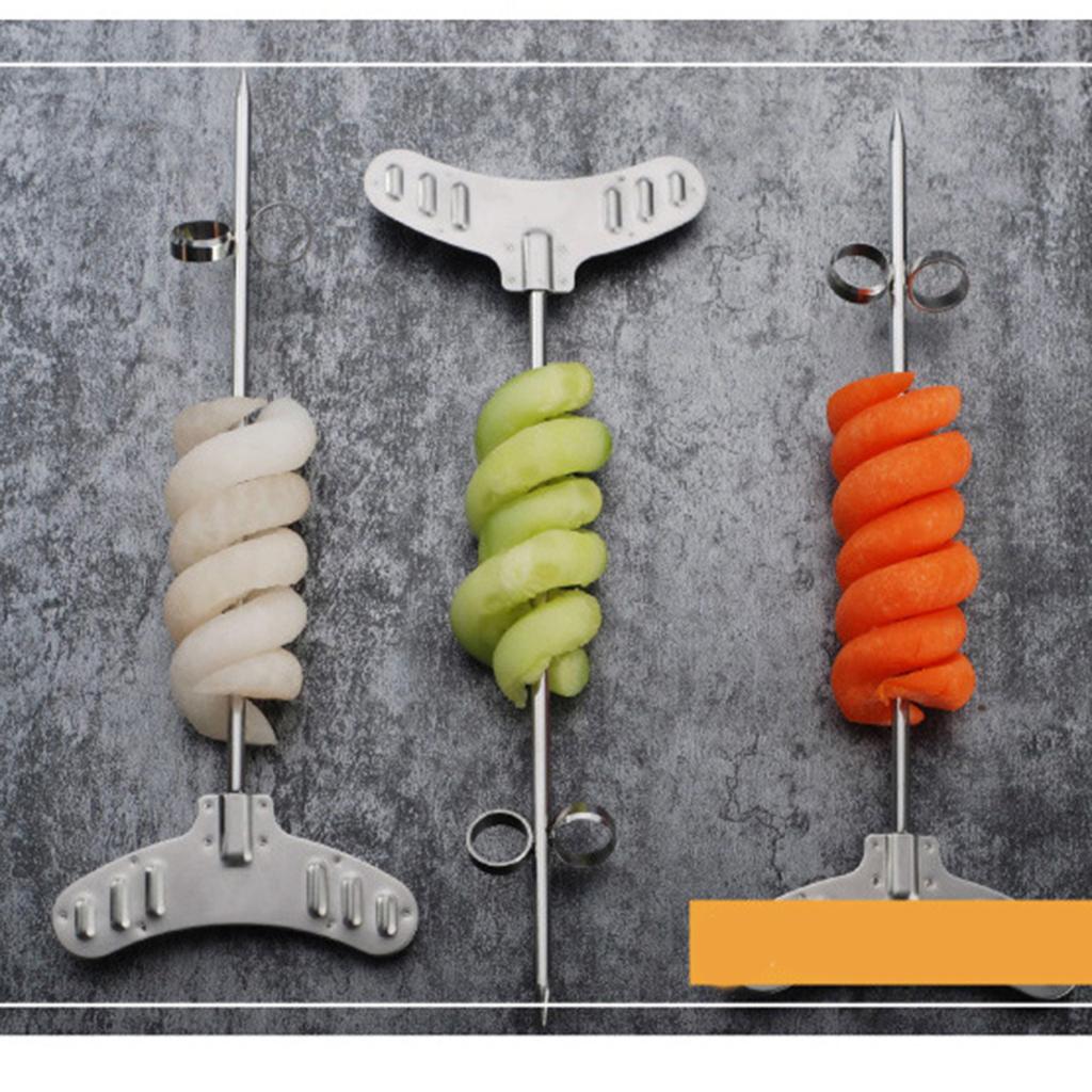 Carrot Potato Manual Spiral Slicer Veg Cutter Chip Cooking Maker Easily