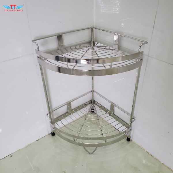 KỆ GÓC 2 TẦNG INOX 304 TÍN THÀNH PHÁT
