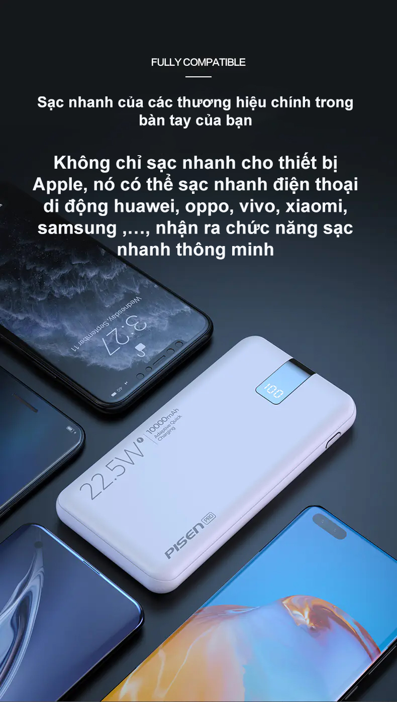 Sạc dự phòng PISEN Pro-All 10000mAh - (TS-D279 ) - Hàng chính hãng