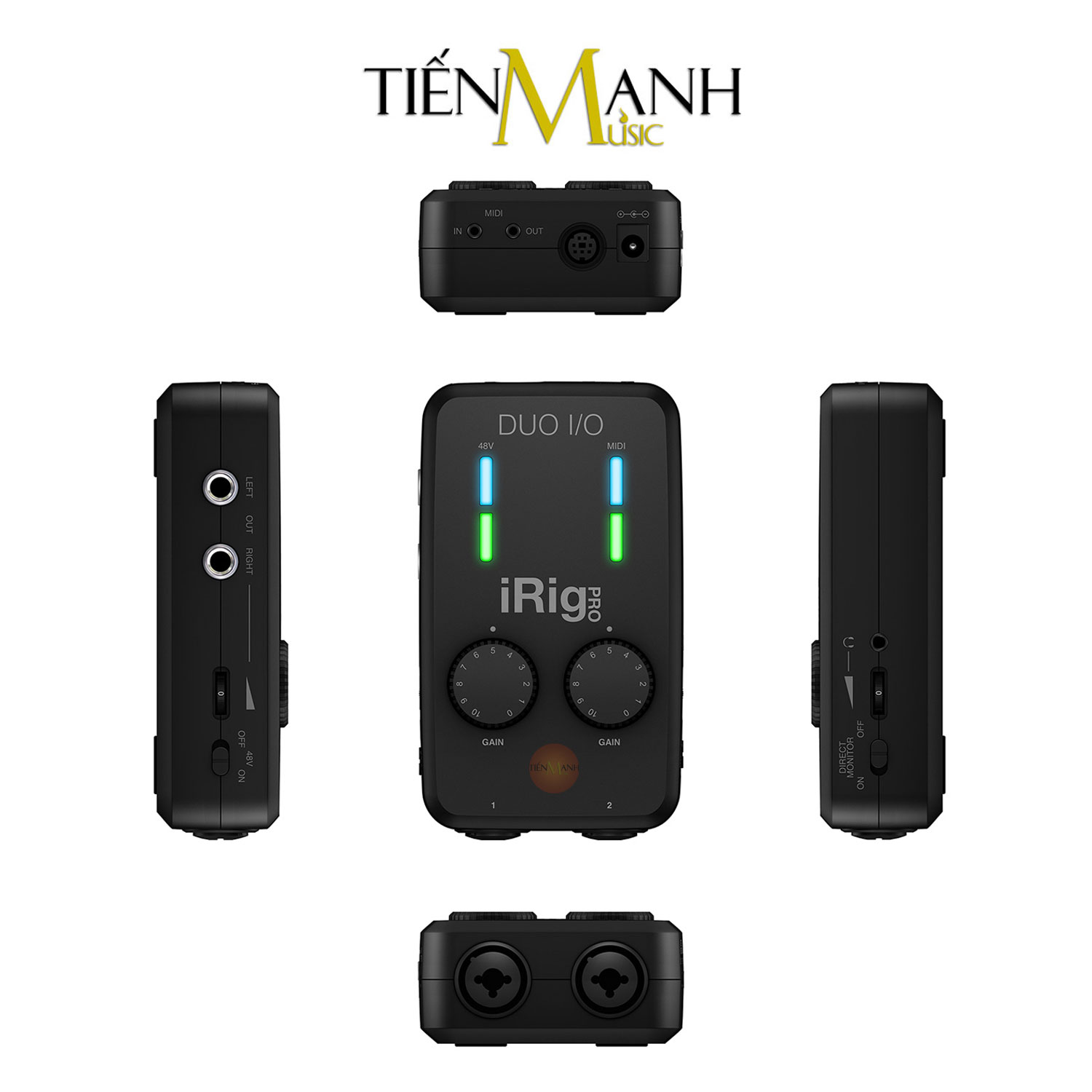 Thiết Bị Thu Âm Và Livestream iRig Pro Duo I/O IK Multimedia Live Điện Thoại Nối Guitar Pickup Soundcard Hàng Chính Hãng