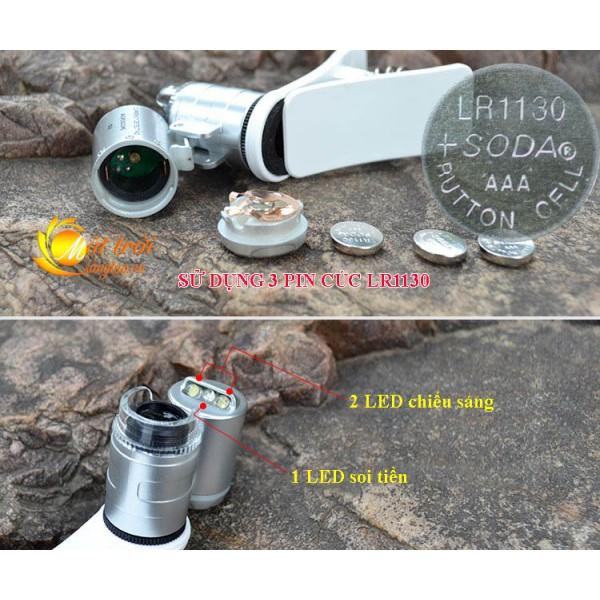 Kính lúp mini kẹp camera điện thoại 60X