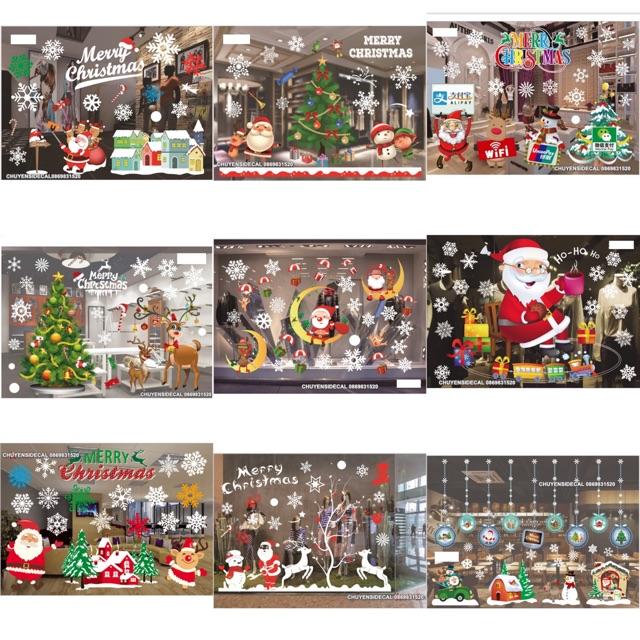 Decal Hít Tĩnh Điện dán tường Noel - Nhiều mẫu