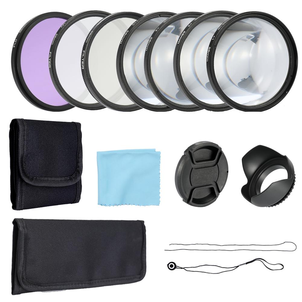Bộ lọc ống kính UV CPL FLD và phụ kiện cận cảnh Macro 58mm