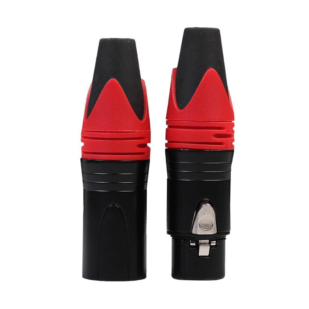 10x 3 Pin XLR Microphone Plug Audio Cable Connector Male & Female DIY