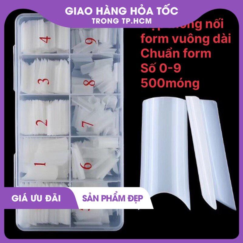 Hộp móng nối form ống tre vuông chuẩn 500 móng đủ size 1134