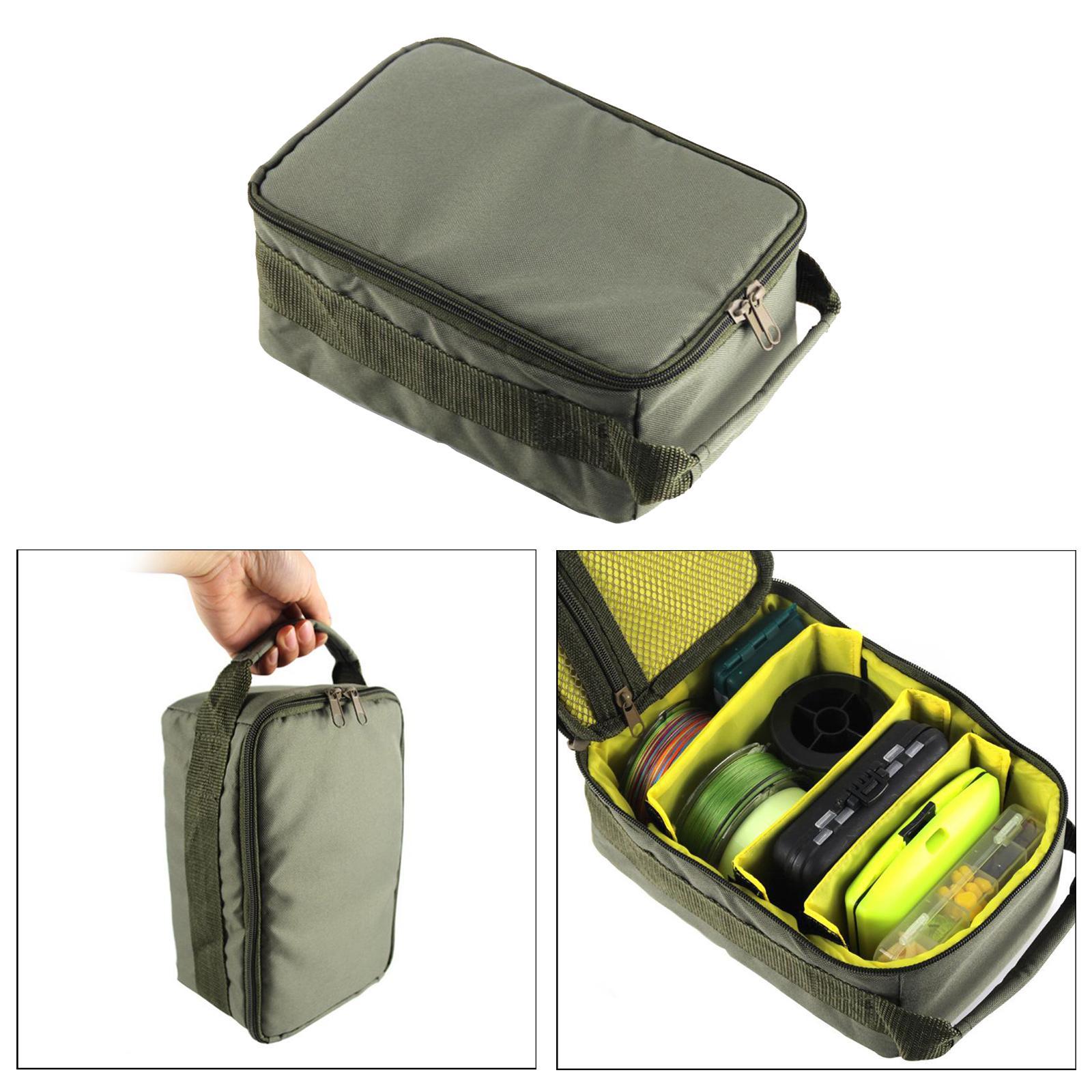 2xFishing Tackle Bag Pack Fishing Reel Lure Gears Storage Organizer Case for Bag