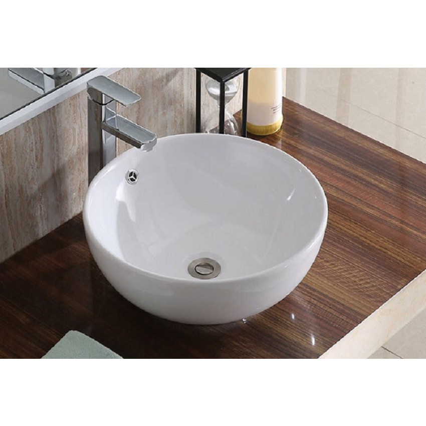 Chậu Lavabo Dương Bàn Cao Cấp Men Sứ Trắng , Chống Bám Bẩn Cao Cấp CL-8408