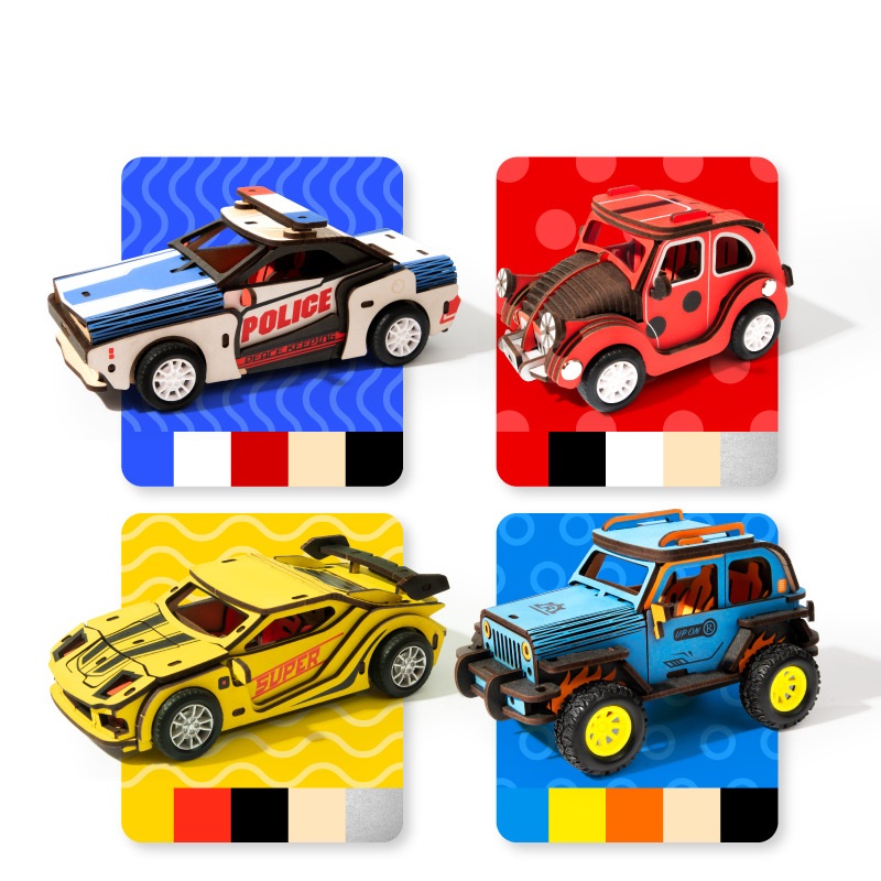 Đồ chơi lắp ghép gỗ 3D Mô hình Mô hình Xe Ô tô Wooden Cars