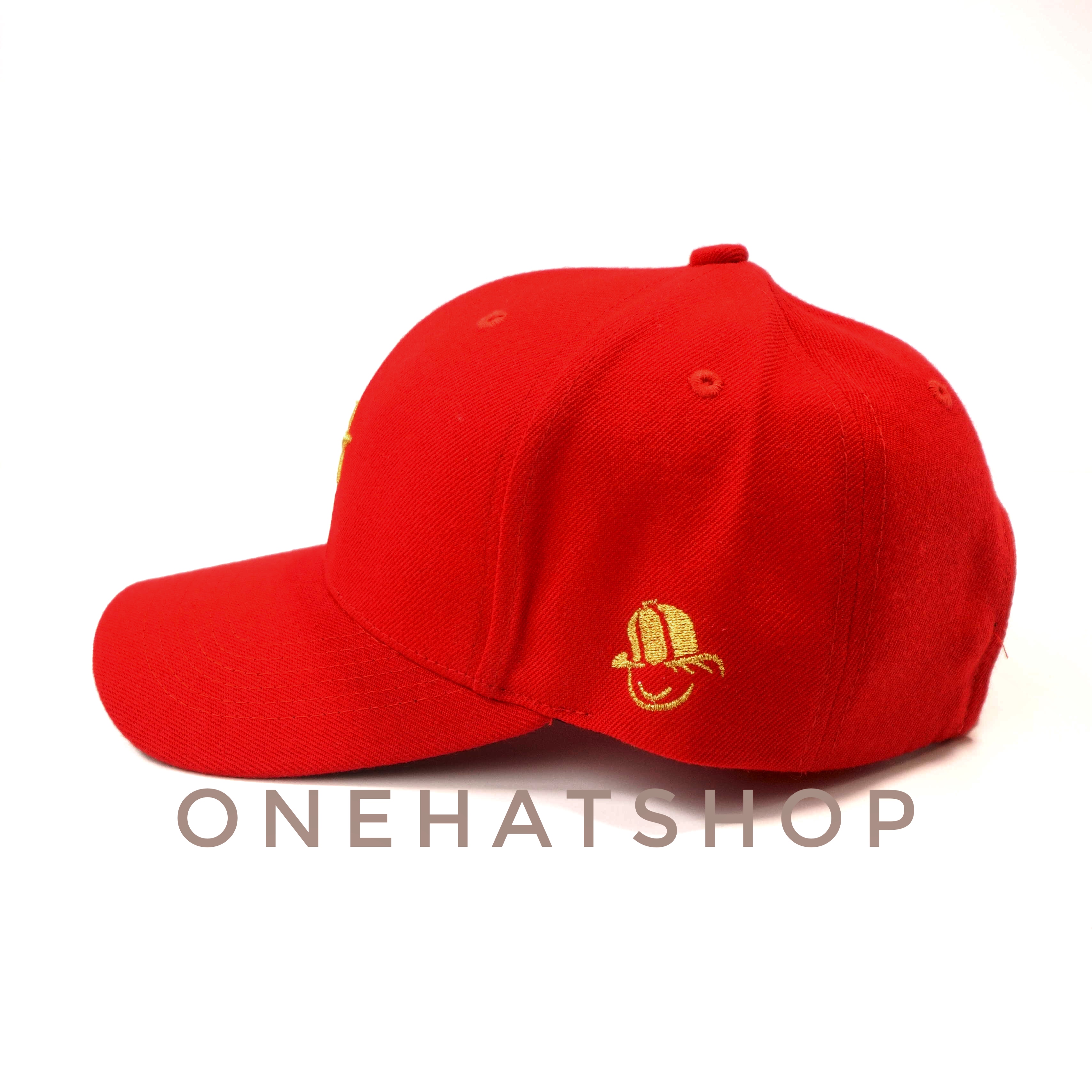 Nón lưỡi trai Ngôi Sao Vàng vải đỏ Brand One Hat