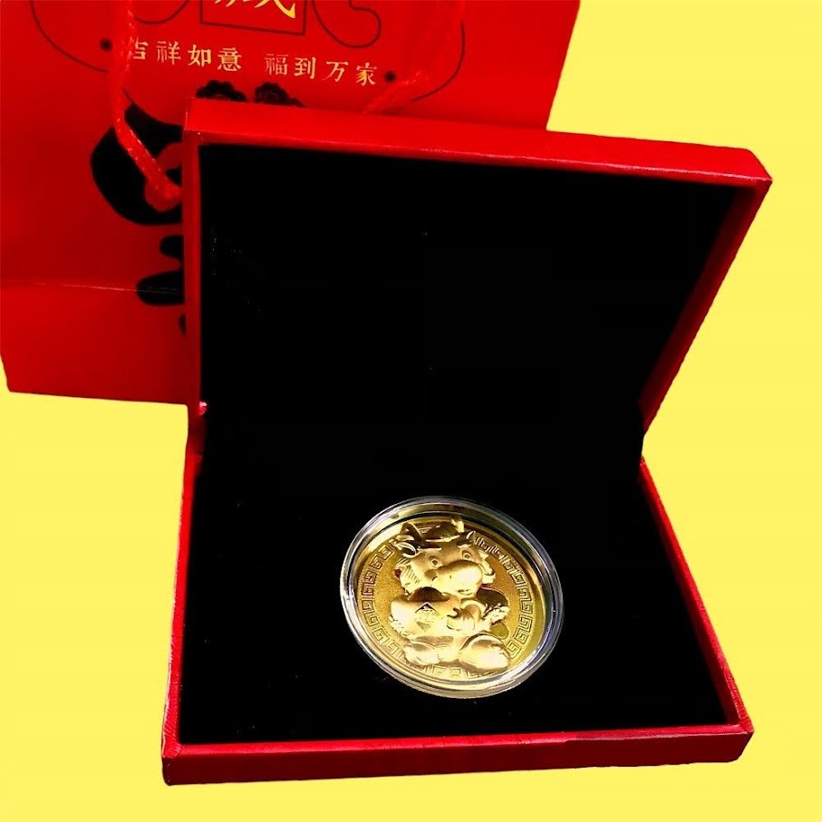 Hộp Đồng Xu Hình Con Rồng Màu Vàng Túi Phúc - SP007097