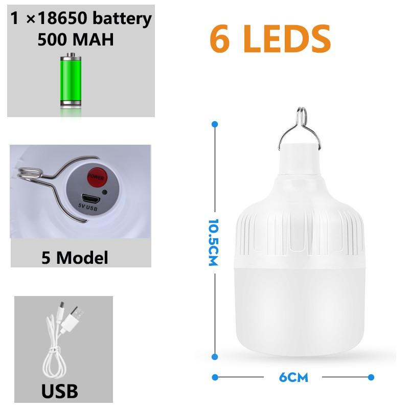 Bóng Đèn Led Năng Lượng Mặt Trời Sạc USB Tiện Dụng