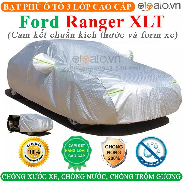 Bạt Phủ Ô Tô Ford Ranger XLT Cao Cấp 3 Lớp Chống Nắng Nóng Chống Nước Chống xước | OTOALO