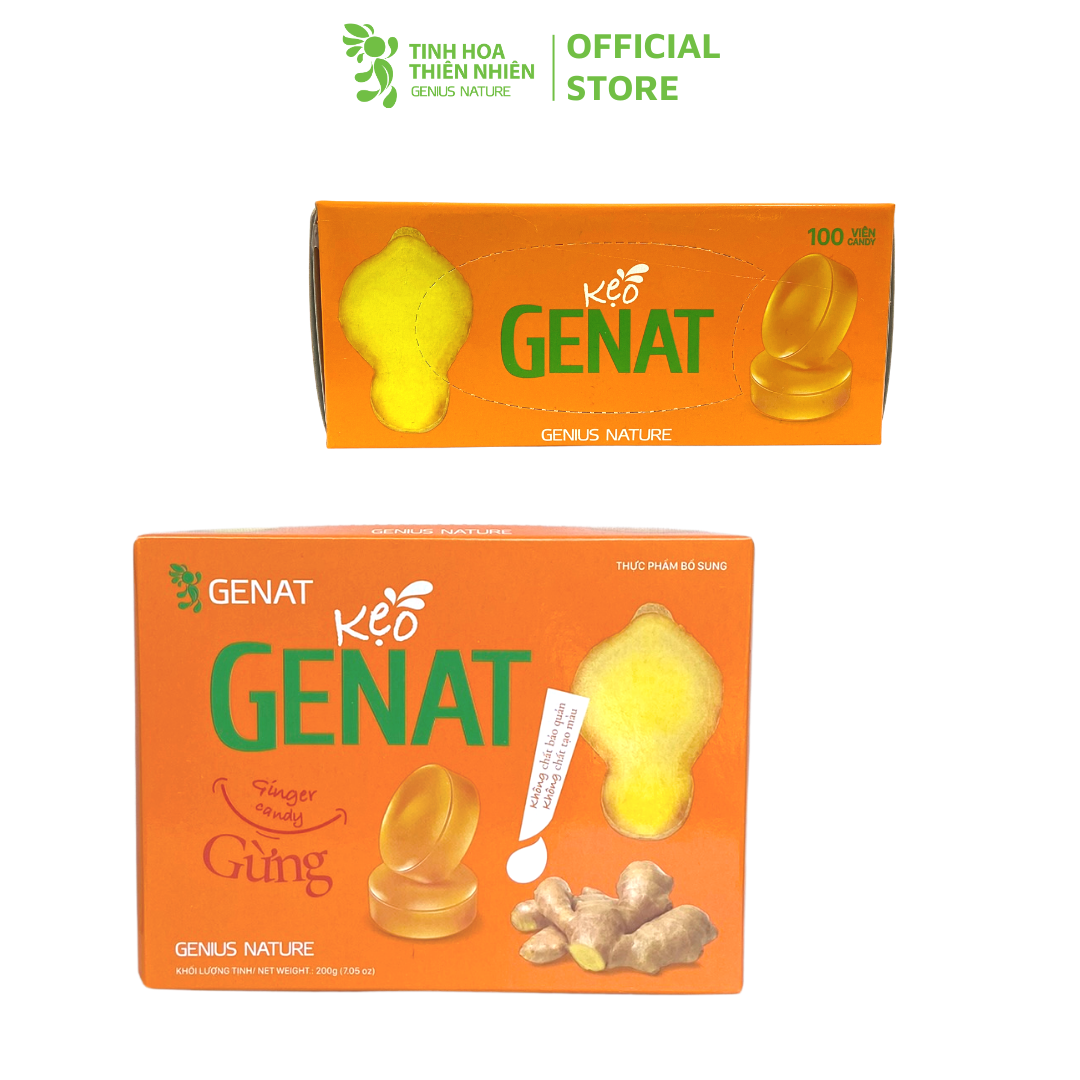 Combo 3 sản phẩm - Kẹo thảo mộc Gezcol, Genat Gừng, chanh sả - Genat - Tinh Hoa Thiên Nhiên