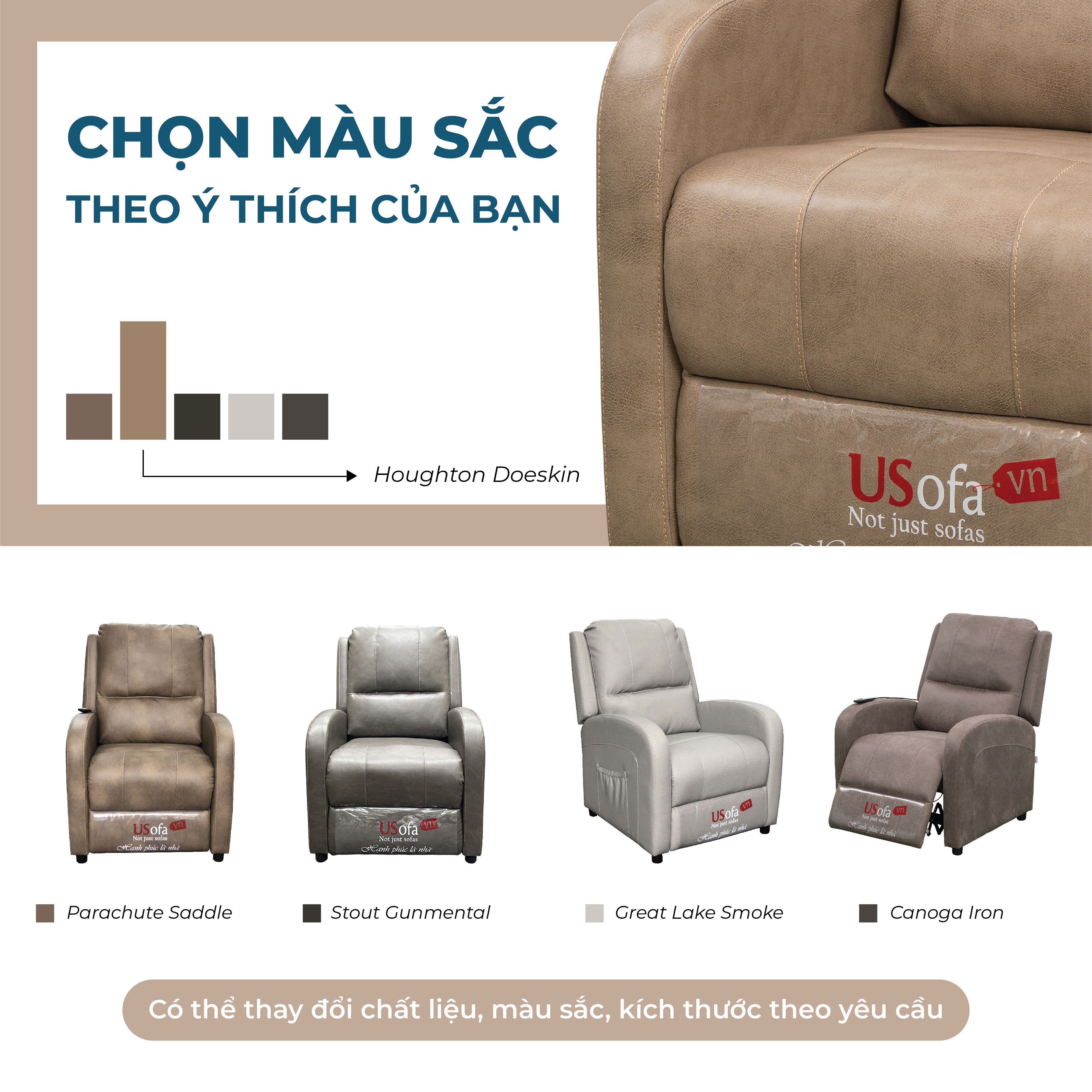 Ghế chăm sóc sức khỏe | Ghế sofa Bọc Da Massage Thư Giãn dòng Ghế Yêu Thương Collection GYT của USofa