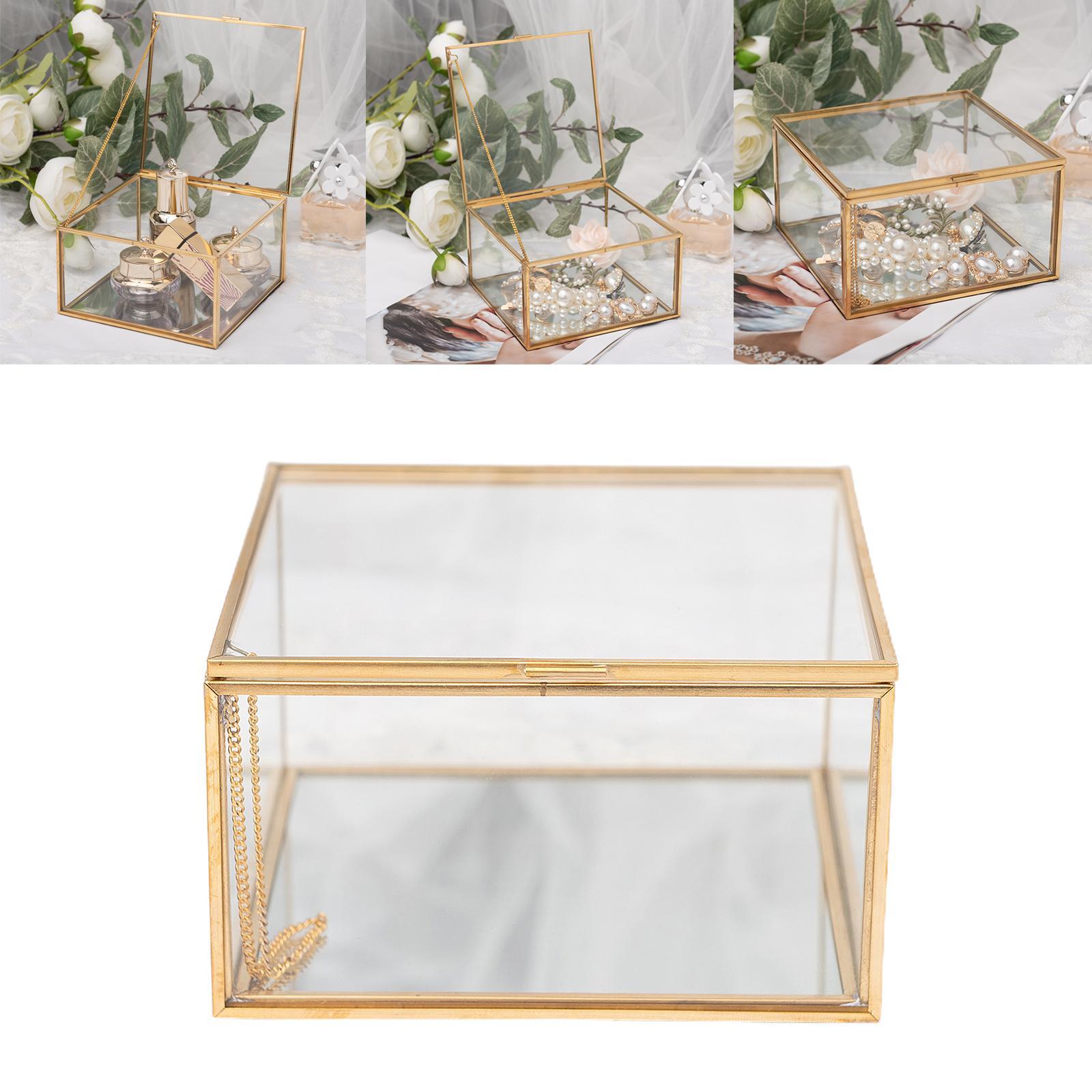 Glass Jewelry  Jewelry Trinket Glass Box for Storage and Display Rings