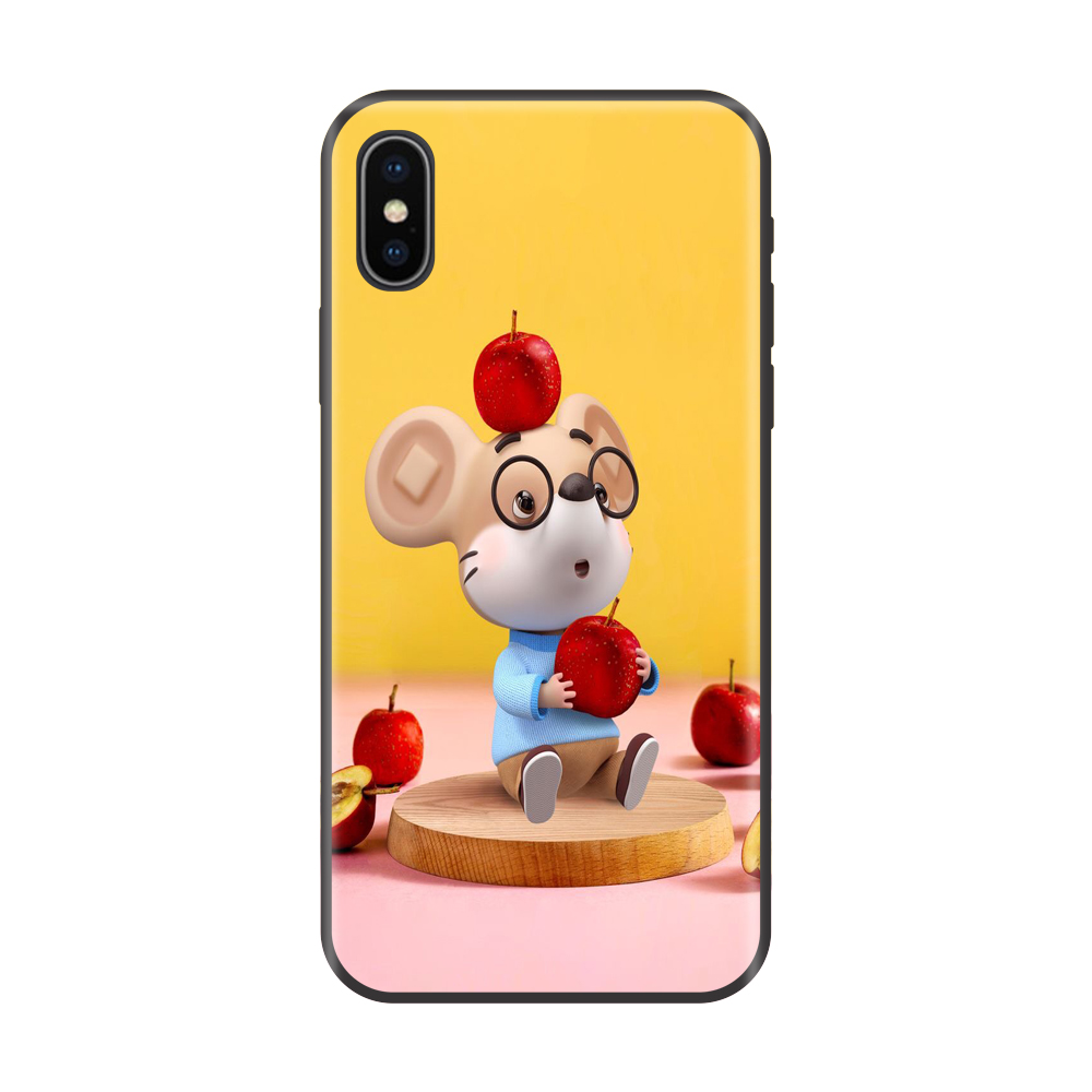 Ốp lưng TPU viền dẻo cho điện thoại IPHONE X Hình Chuột Tết 2020 Mẫu 11