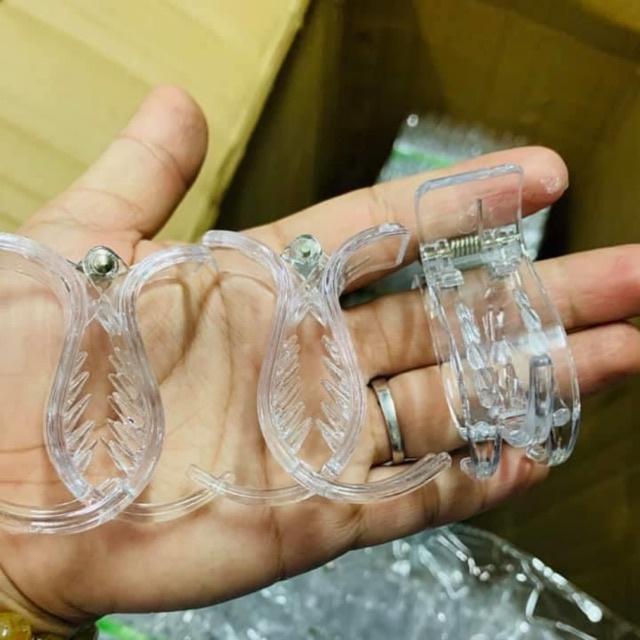 Kẹp Tóc Càng Cua Hàn Quốc TRONG SUỐT 3 Răng 5 Răng Xinh Xắn H015