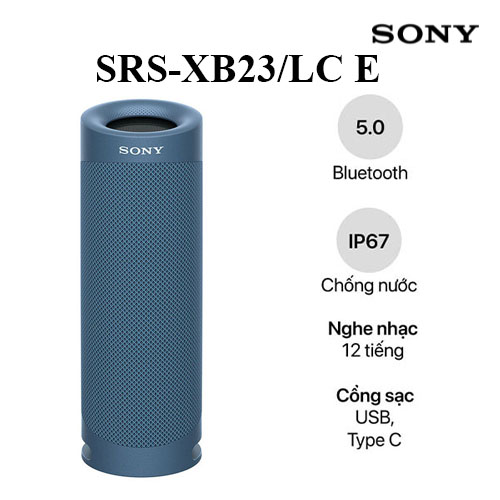 Loa Di Động Bluetooth SONY SRS-XB23-B- Hàng chính hãng