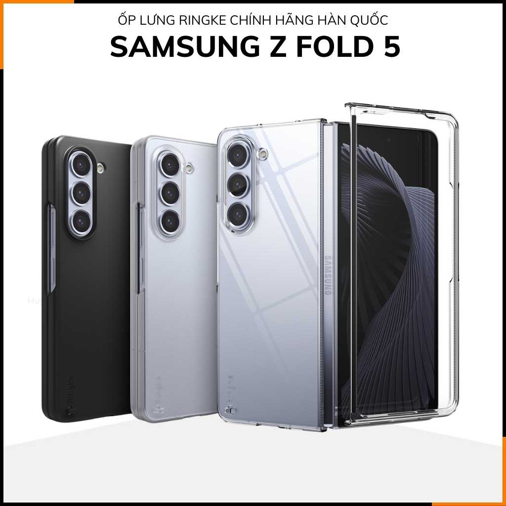 Ốp lưng z fold 5 RINGKE chính hãng trong suốt chống sốc FUSION X chống ố vàng phụ kiện điện thoại huỳnh tân store - Hàng nhập khẩu