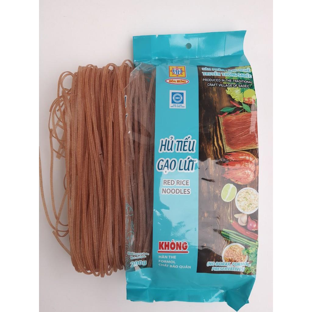 Hủ tiếu gạo lứt khô HOÀ HƯNG Sa Đéc 200g, hủ tiếu gạo lức thực dưỡng, Eatclean