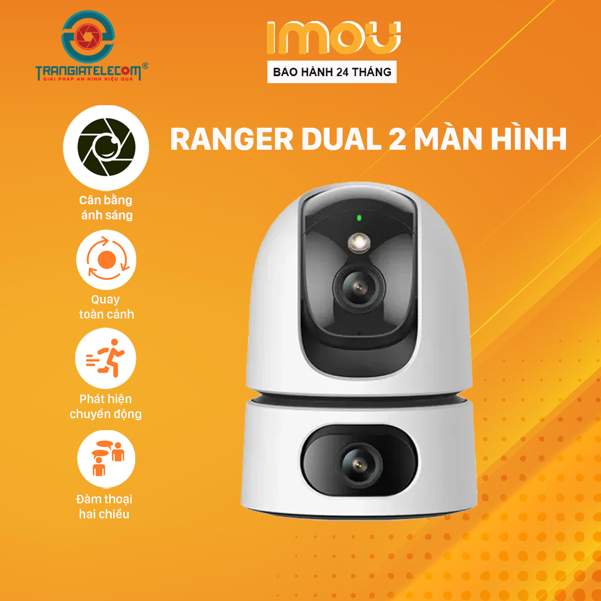 Camera WIFI IMOU 2 Mắt Ranger Dual S2XP 6MP Xoay 360 Độ Trong Nhà - Hàng chính hãng