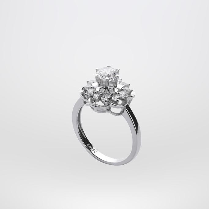 Nhẫn Nữ Danny Jewelry Bạc 925 Xi Bạch Kim Đính Đá CZ KI4GZ019