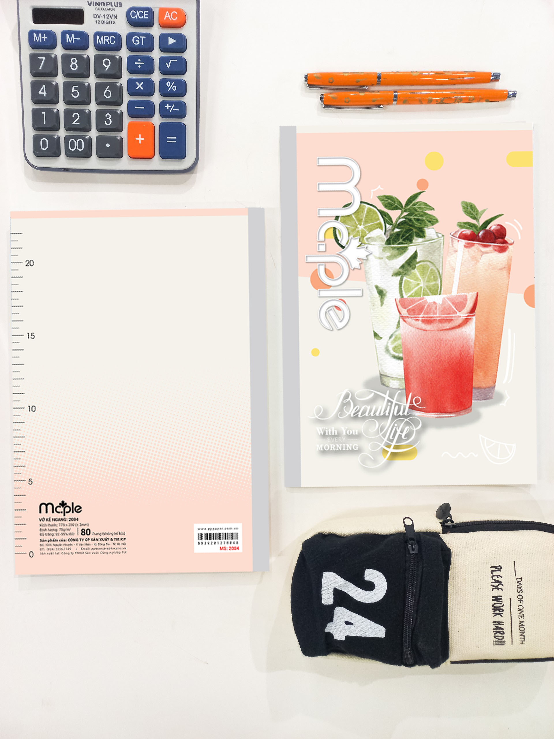 [THIẾT KẾ 2024] Vở kẻ ngang B5 MC.PLE Mc.ple 80 trang JUICE MS2084, định lượng 70gsm, độ trắng 92% ISO - Sổ tập vở chất lượng, bám mực tốt