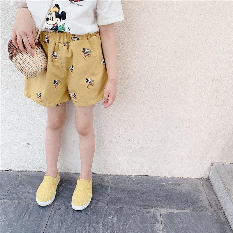 Quần short trẻ em chất kaki bé gái 10-30kg