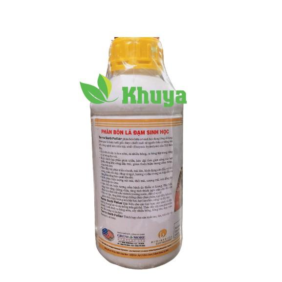 Phân bón lá đạm sinh học Growmore Terra Sorb Foliar Siêu To Lá chai 1 lít