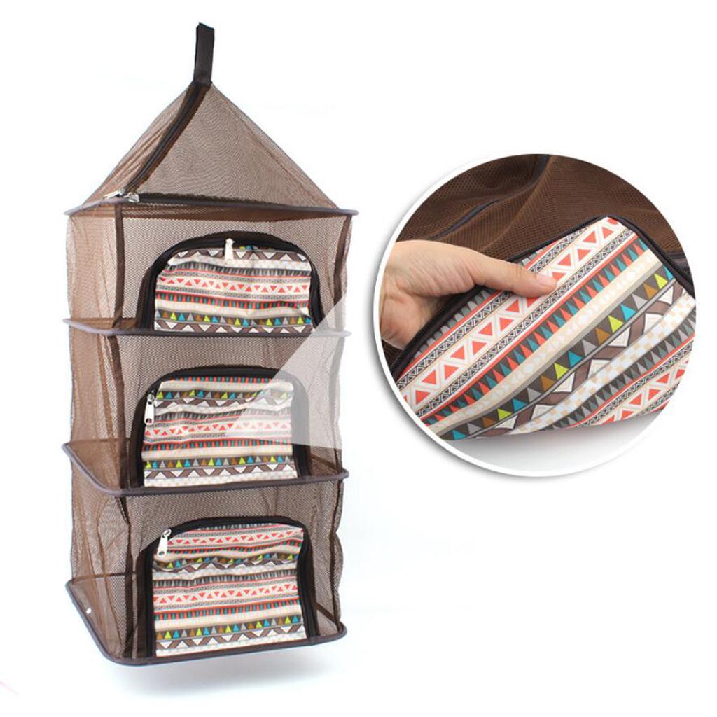 Mesh Cloth Cookware Storage Bag Camping Drawstring Hanging Pouch