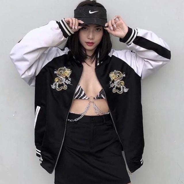 Áo khoác dù bomber RỒNG ️️Nam nữ unisex
