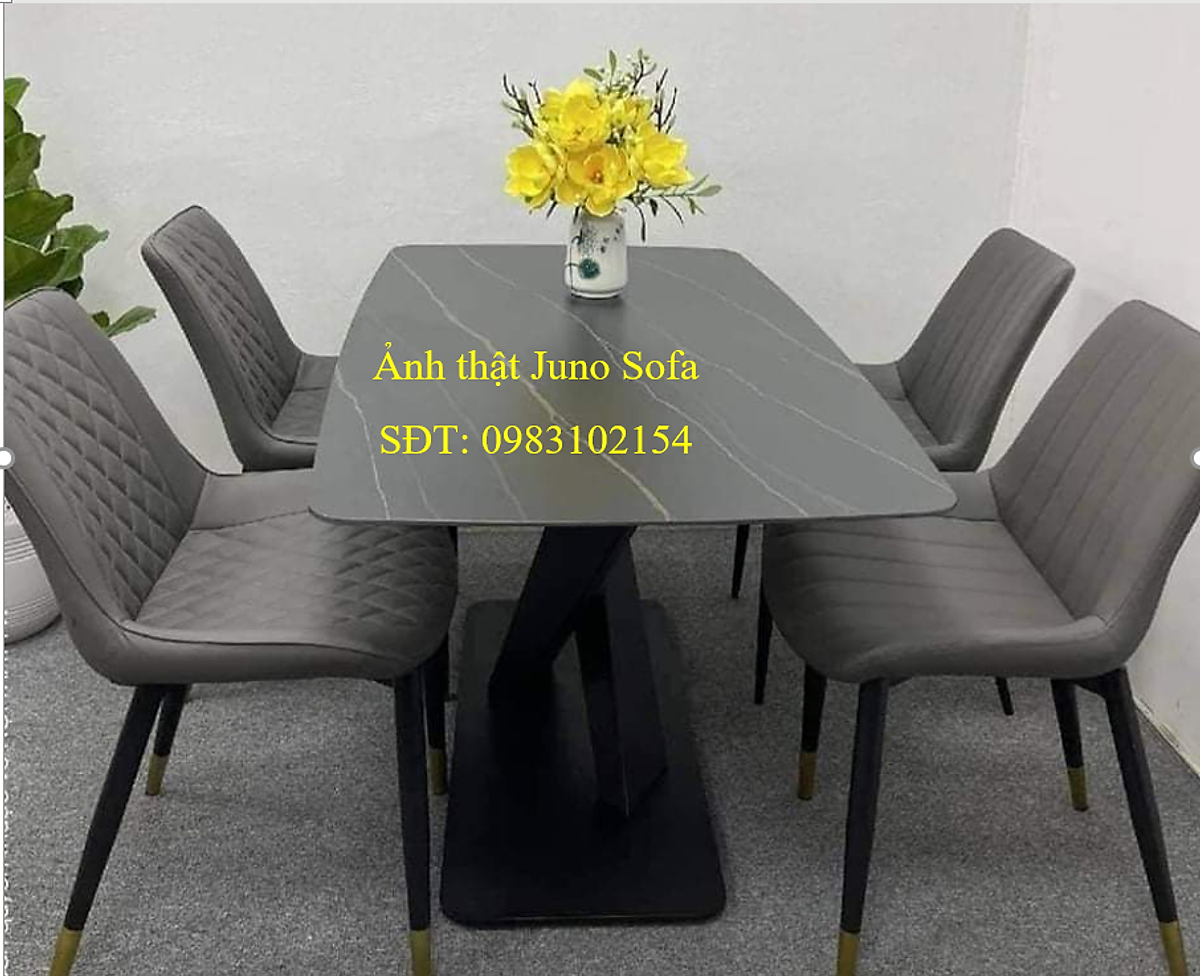 Bộ bàn ăn nhập khẩu Juno Sofa Bàn 1m4 và 4 ghế