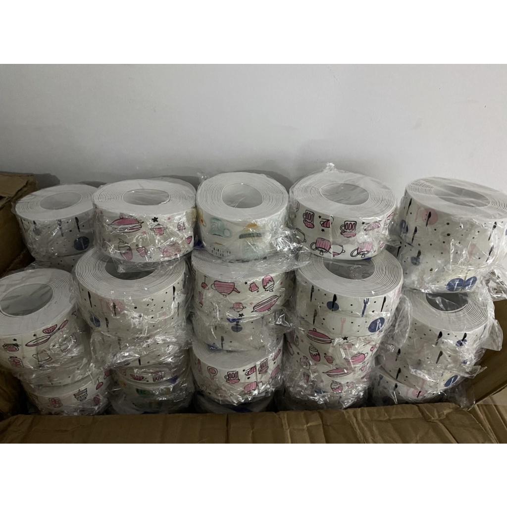 Cuộn Keo Dán Họa Tiết Đẹp Mắt Không Thấm Nước Viền Gạch Trang Trí Nhà Cửa Cho Nhà Bếp/Bồn Tắm