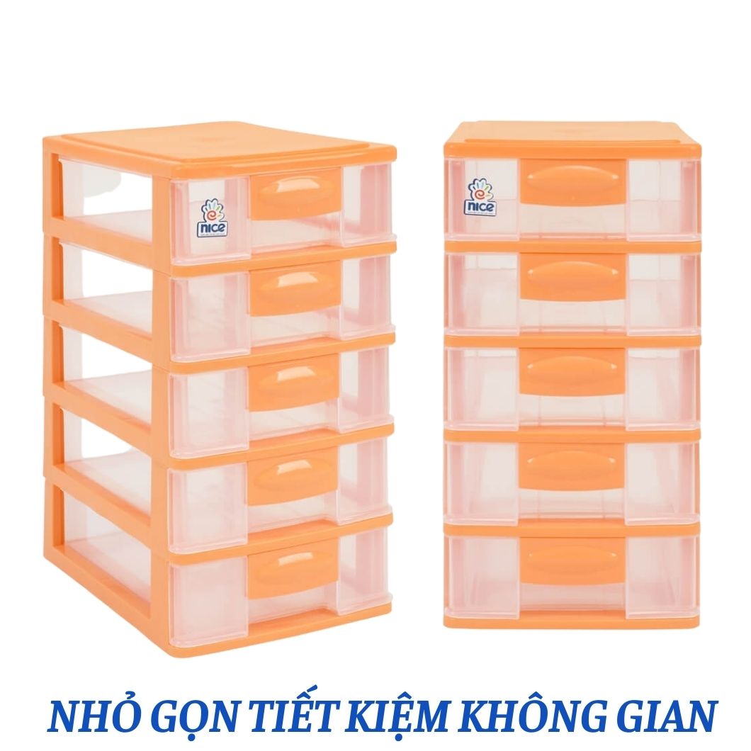 Tủ, tủ nhựa, tủ nhựa đa năng 5 ngăn đựng đồ để bàn tiết kiệm không gian 100% nhựa PP Đại Đồng Tiến an toàn sức khỏe