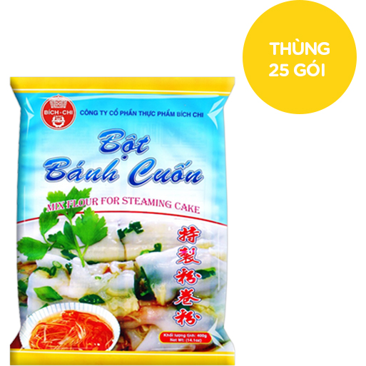 Thùng 25 Gói Bột Bánh Cuốn Bích Chi (400g/Gói)