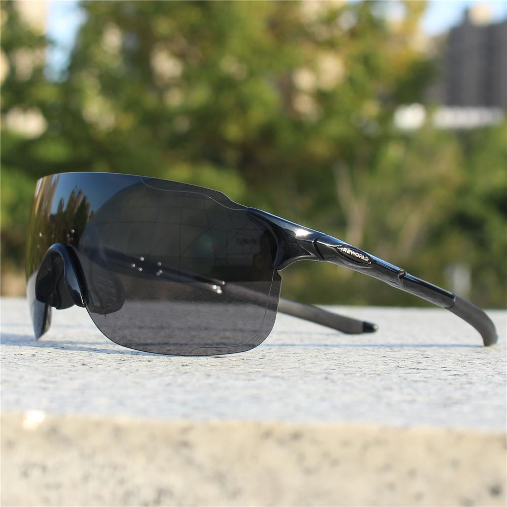 TR90 Kính đi xe đạp phân cực Chạy thể thao đàn ông đàn ông MTB MOUNTAIN ROAD ĐƯỜNG BIKE BICHCLE kính râm kính râm kính râm Gafas Ciclismo Color: black