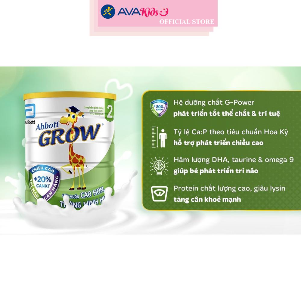 Sữa bột Abbott Grow số 2 hương vani 900g (6 - 12 tháng)