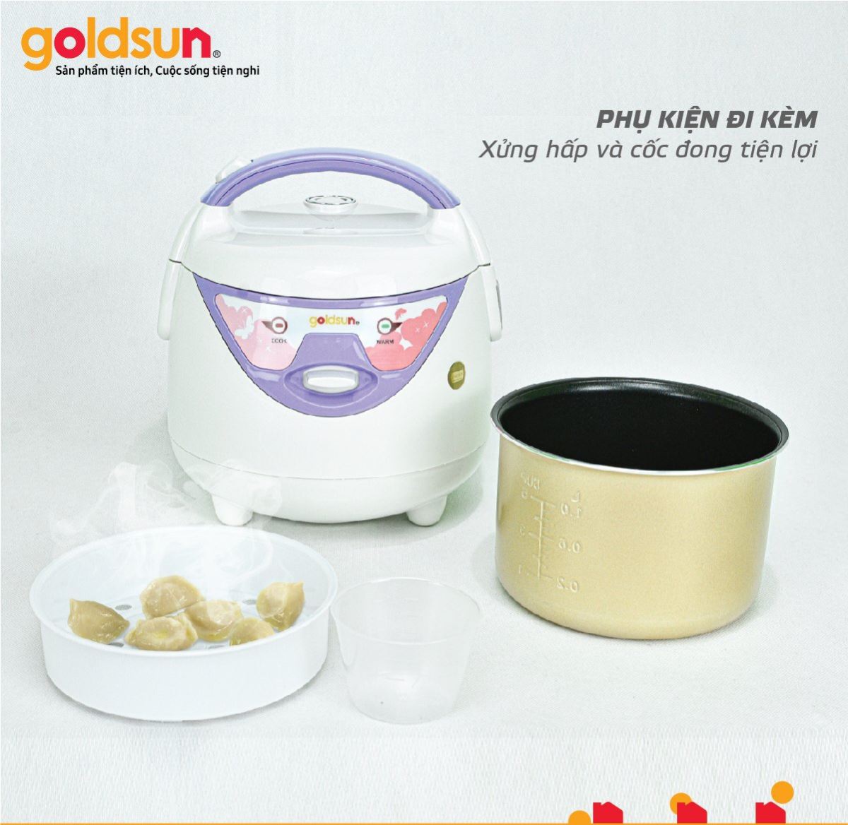 Nồi cơm điện 3D Goldsun GRC5010 - Hàng Chính Hãng